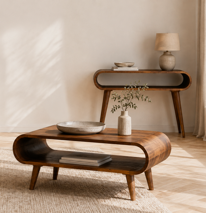 Amaya Nordic Style Oak-ish Coffee Table