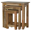 Country Solid Wood Stool Set of 3