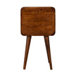 Mini Chestnut Curved Bedside