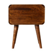Curved Chestnut Bedside