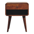 Curve Open Slot Chestnut Bedside