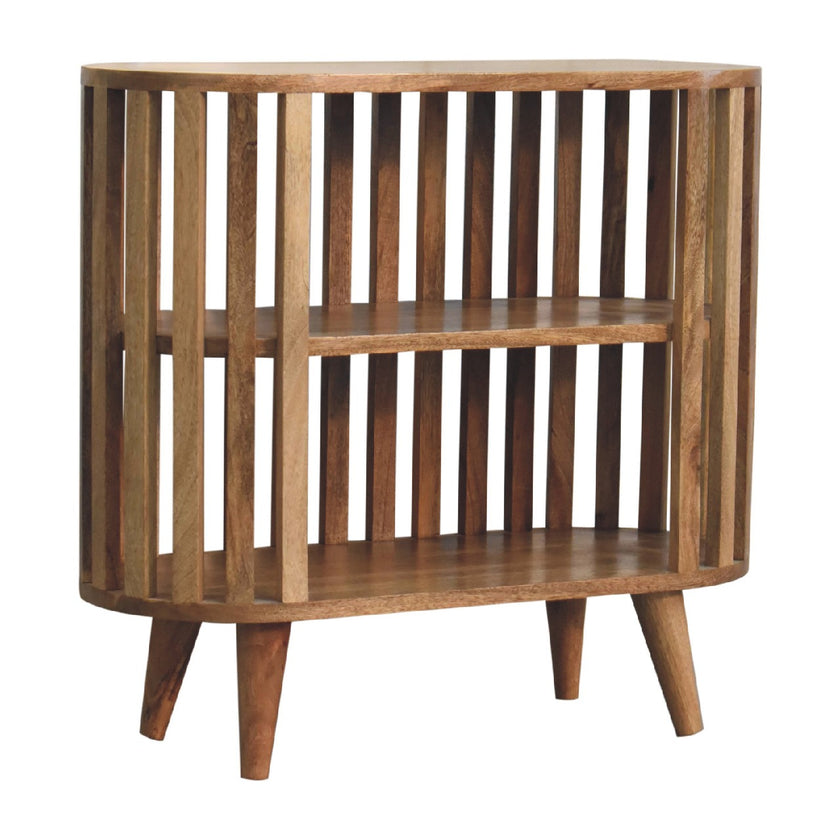 Ariella mango wood cabinet styled in a living space