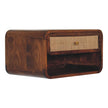 Chestnut Wall Mounted Open Woven Bedside