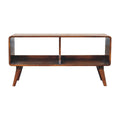 Curved Chestnut Double Slot Media Unit