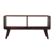 Curved Chestnut Double Slot Media Unit