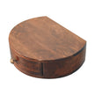 California Walnut Wall Mounted Rounded Bedside