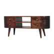 California Walnut Rounded Entertainment Unit