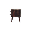California Walnut Rounded Entertainment Unit