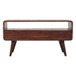 Curved California Walnut Media Unit