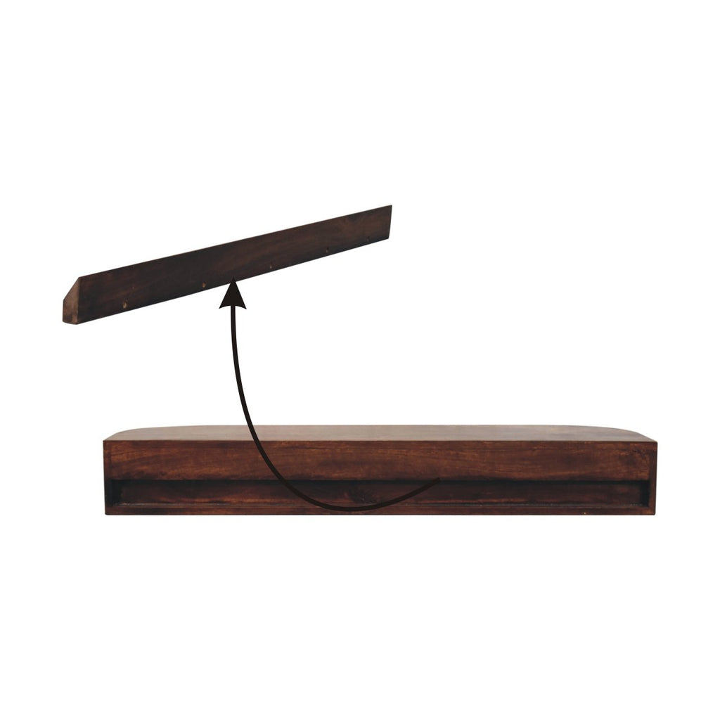 Lunar 2 Drawer Wall Mounted Chestnut Console