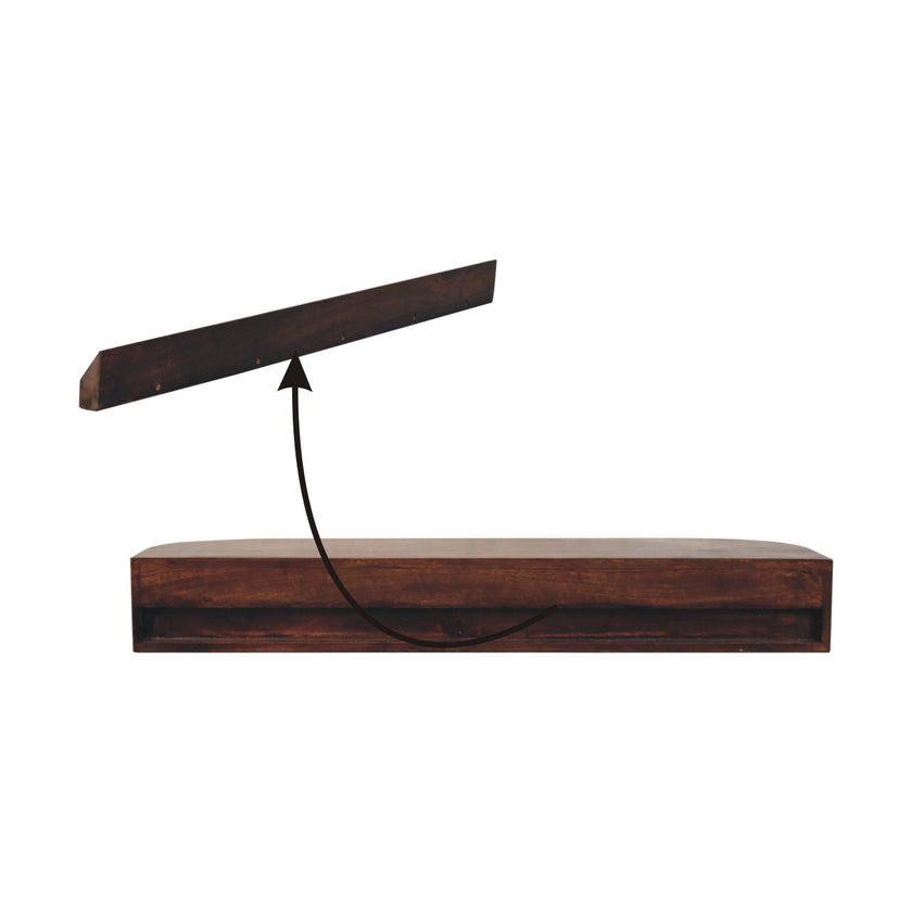 Lunar 2 Drawer Wall Mounted Chestnut Console
