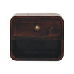 Mini Curved California Walnut Wall Mounted Bedside with Open Slot