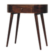 California Walnut Rounded Small Console Table