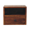 Solis 1-Drawer Chestnut Wall Mounted Nightstand