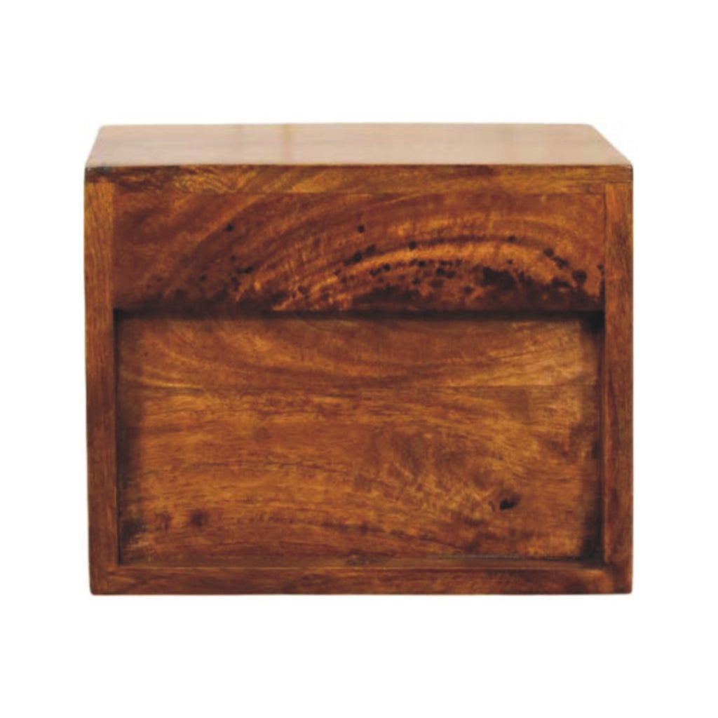 Solis 1-Drawer Chestnut Wall Mounted Nightstand
