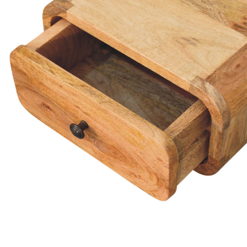 Avora Mini Wall-Mounted Oak-ish 1 Drawer Nightstand