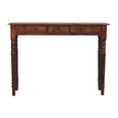 Turned Legs 3 Drawer Chestnut Console