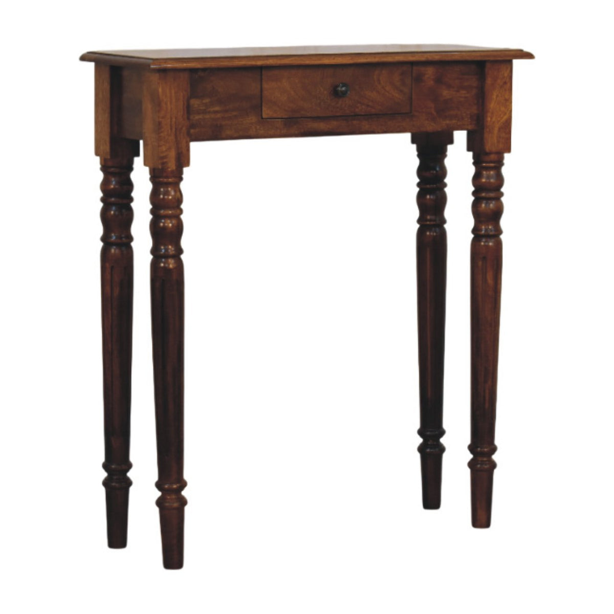 Turned Legs 1 Drawer Chestnut Console