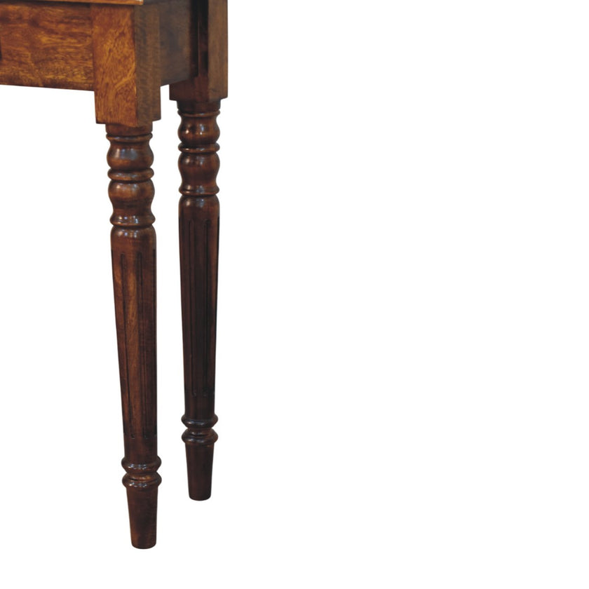 Turned Legs 1 Drawer Chestnut Console