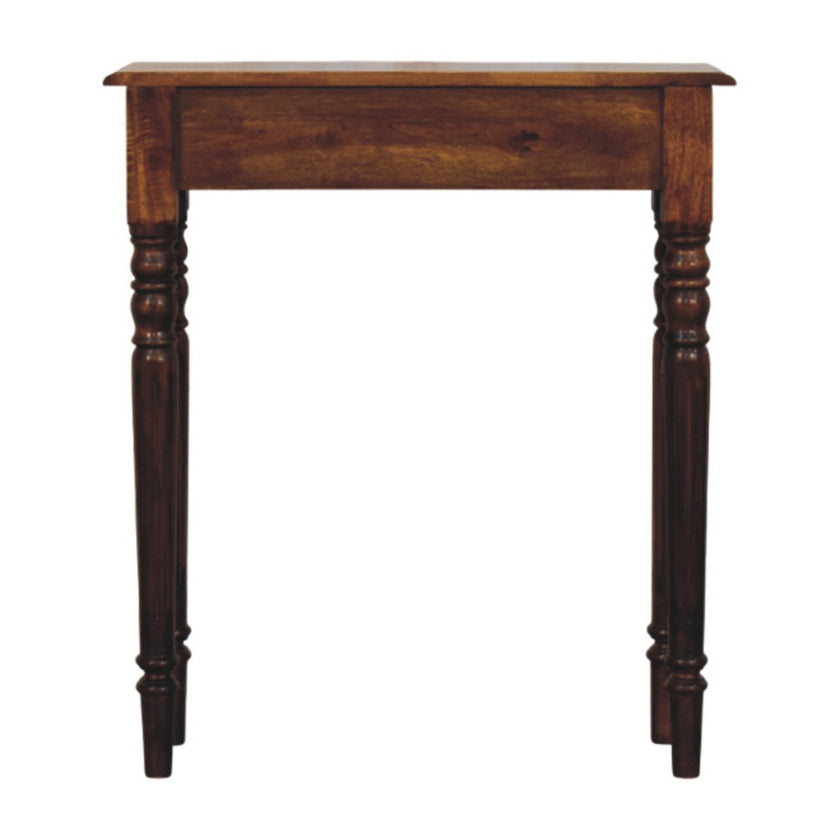 Turned Legs 1 Drawer Chestnut Console