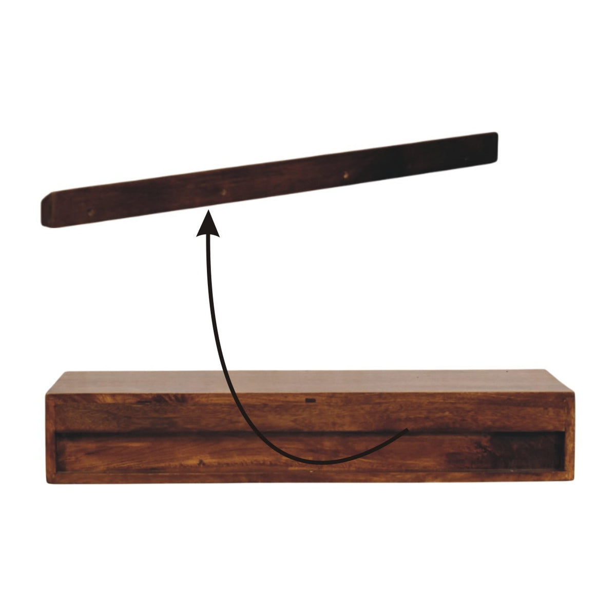 Lunar 2 Drawer Chestnut Wall Mounted Console