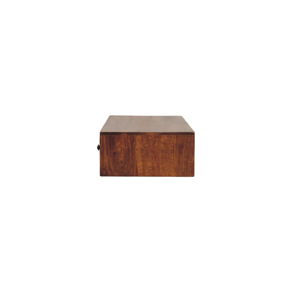 Lunar 2 Drawer Chestnut Wall Mounted Console