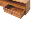 Lunar 2 Drawer Chestnut Wall Mounted Media Unit