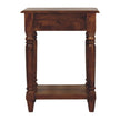 Turned Legs Chestnut 1 Drawer Side Table