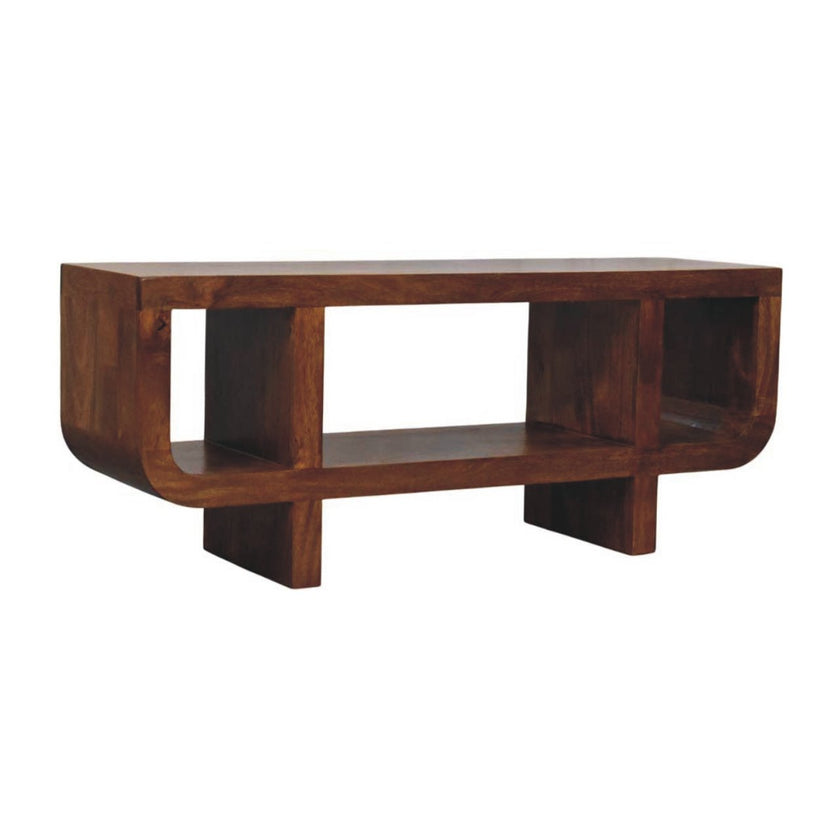 Orion Curved Chestnut Media Unit