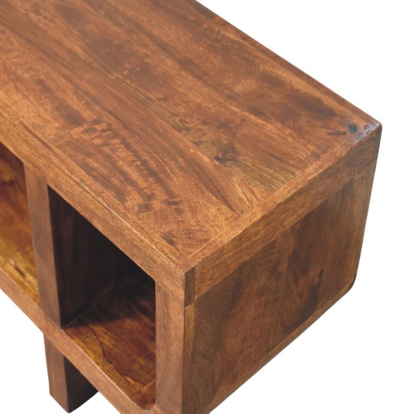 Orion Curved Chestnut Media Unit