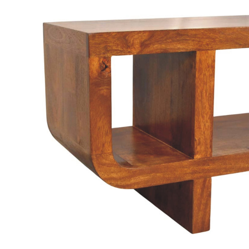 Orion Curved Chestnut Media Unit