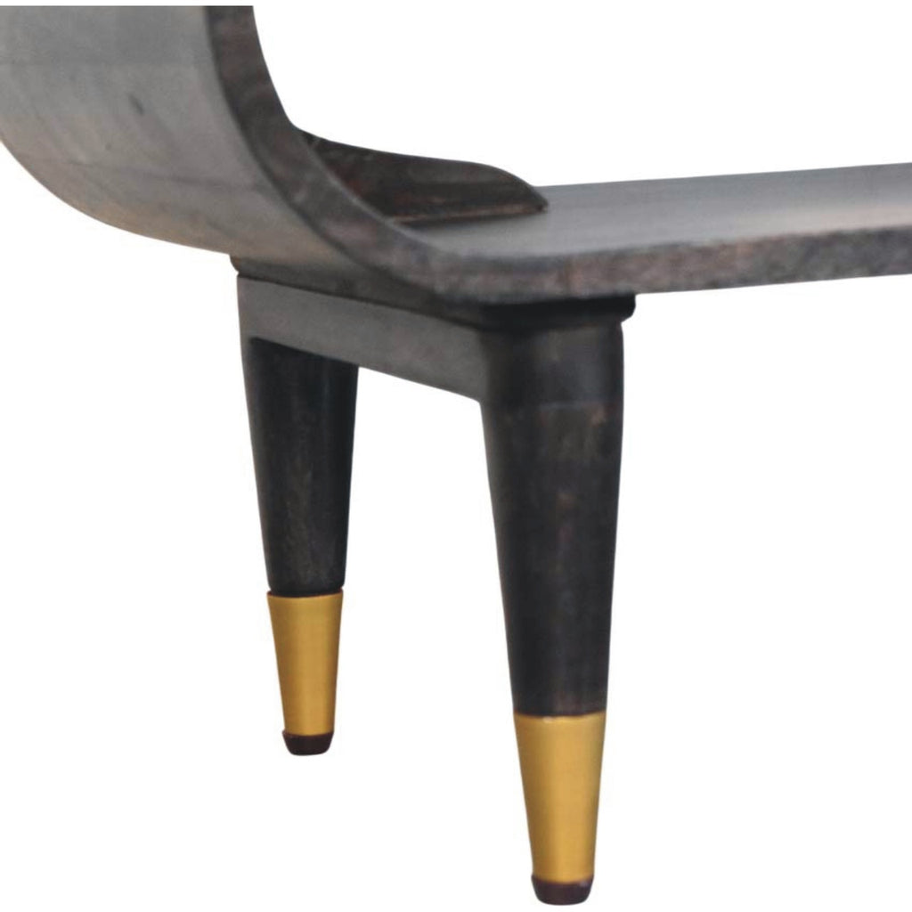 Curved Edge Media with Brass Accents