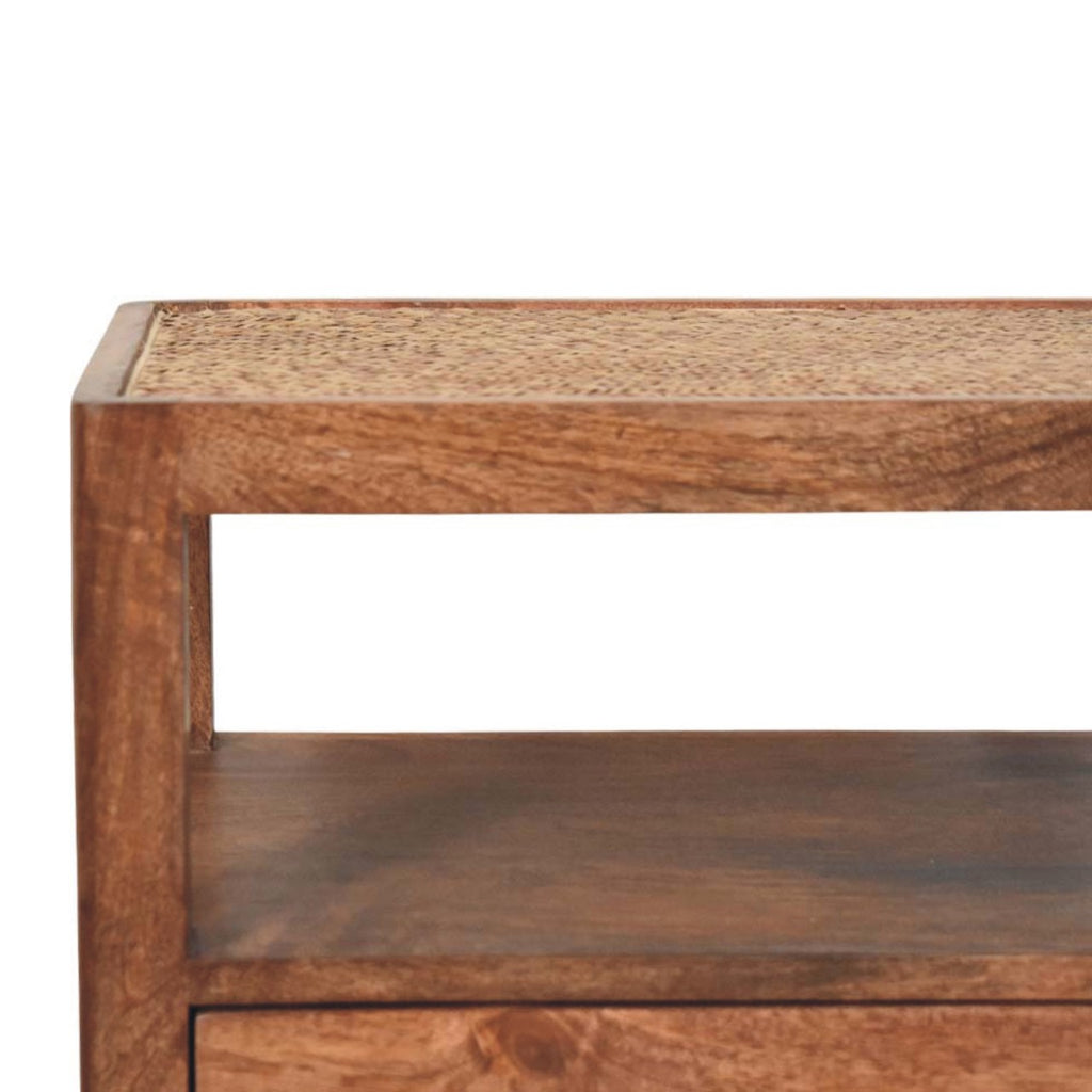 Saffron Rattan Nightstand
