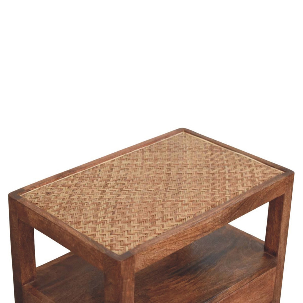 Saffron Rattan Nightstand