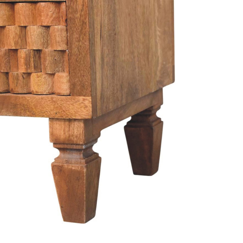 Cadiz Carved Open-Shelf Bedside