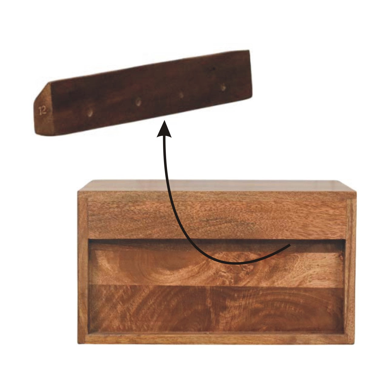 Cadiz Carved Slot-Drawer Bedside