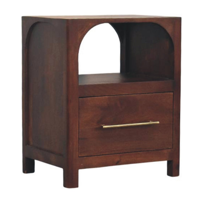 Arched Edge 1 Drawer Bedside