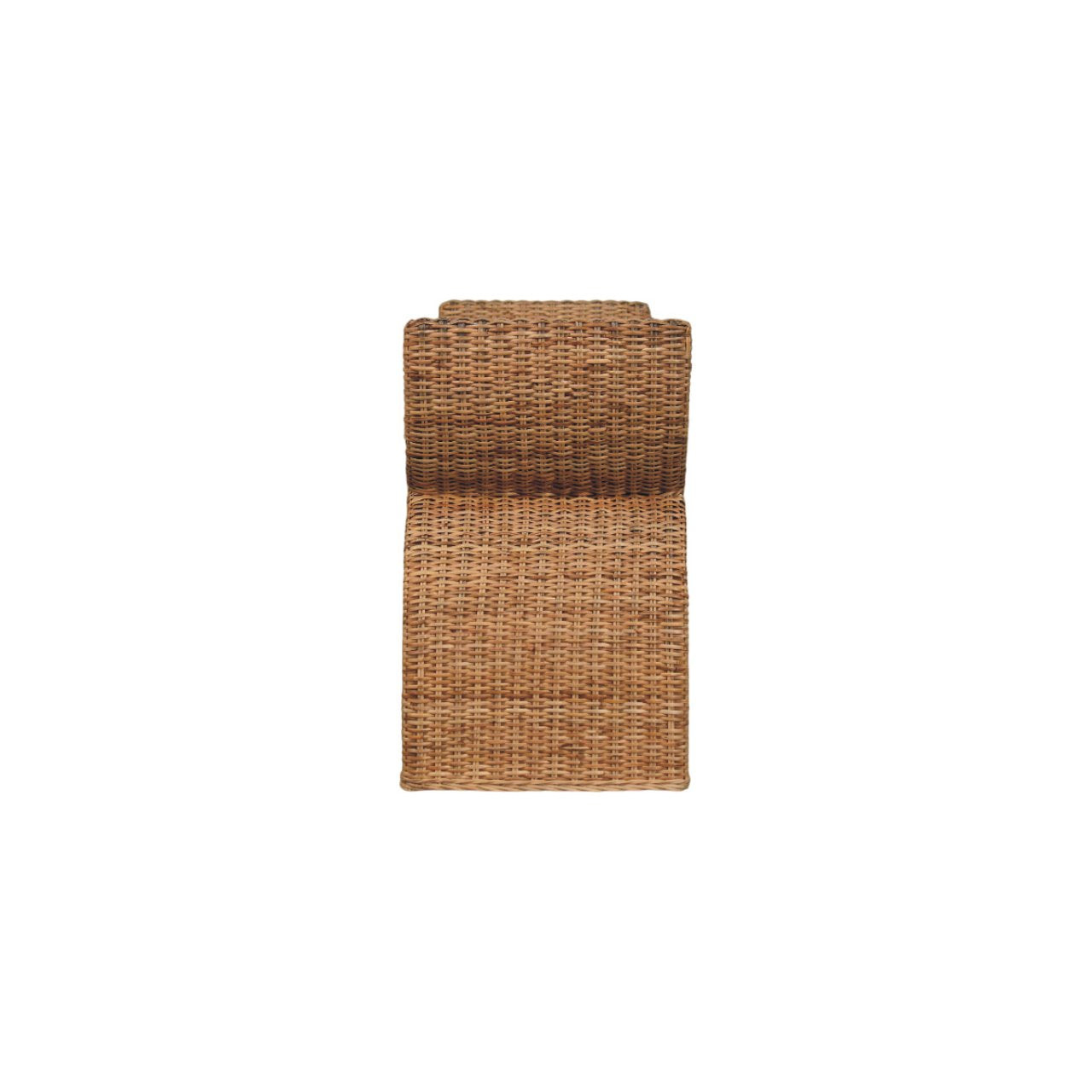 Rattan Weave Boucle Bench