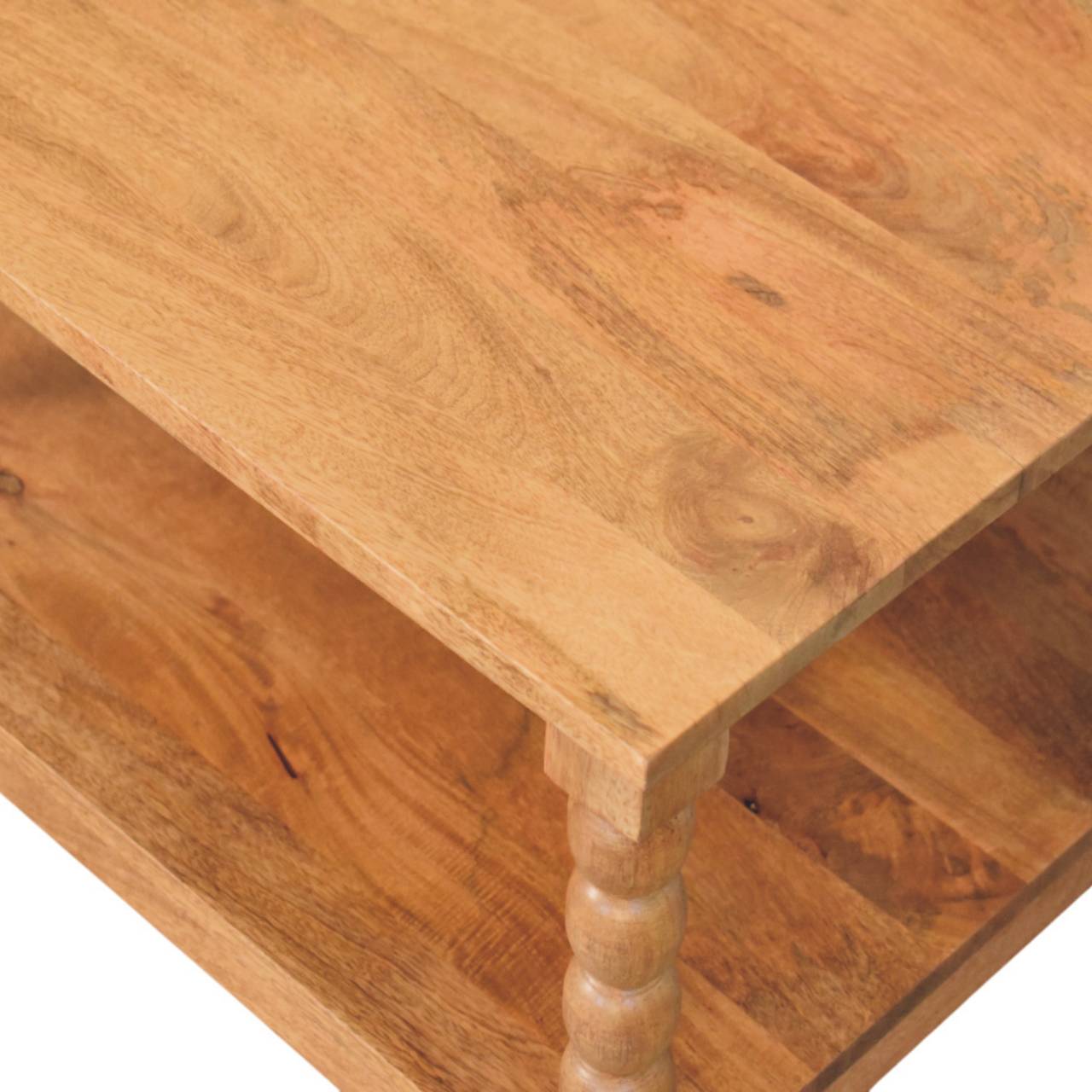 Spindle Golden Teak Coffee Table