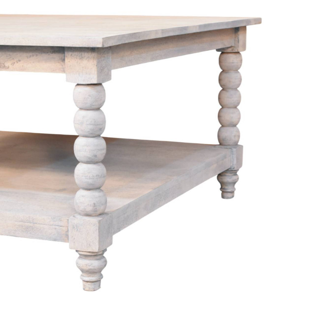 Spindle Acid Wash Coffee Table