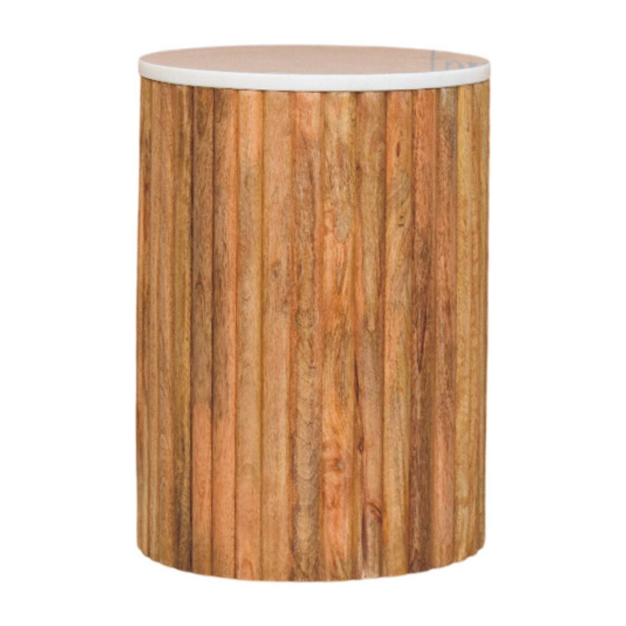 Fluted Marble Side Table