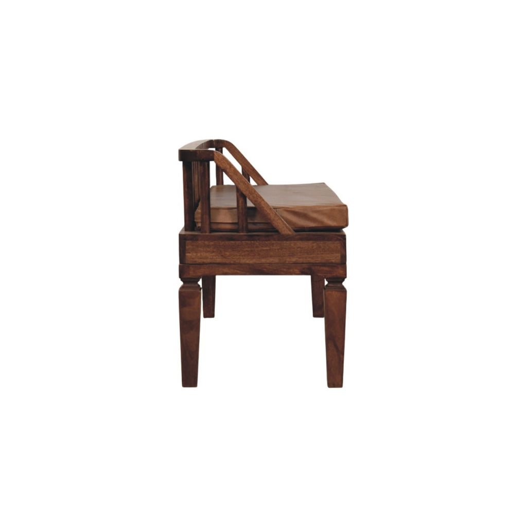 Bordeaux Leather Bench