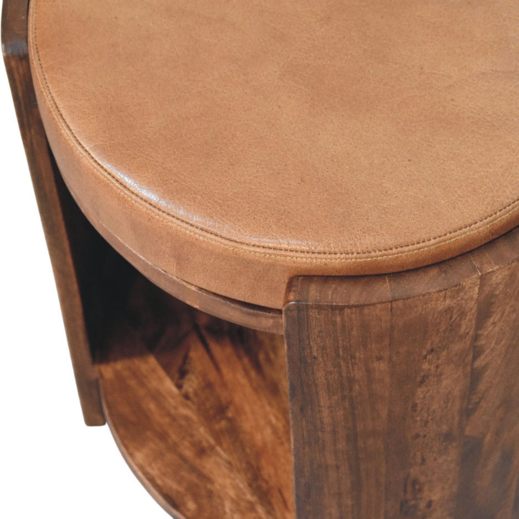 Savoy Leather Stool