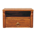 Turned Pillar Wall Nightstand