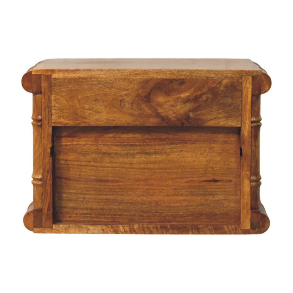 Bamboo Open Bedside in Amber Oak Finish