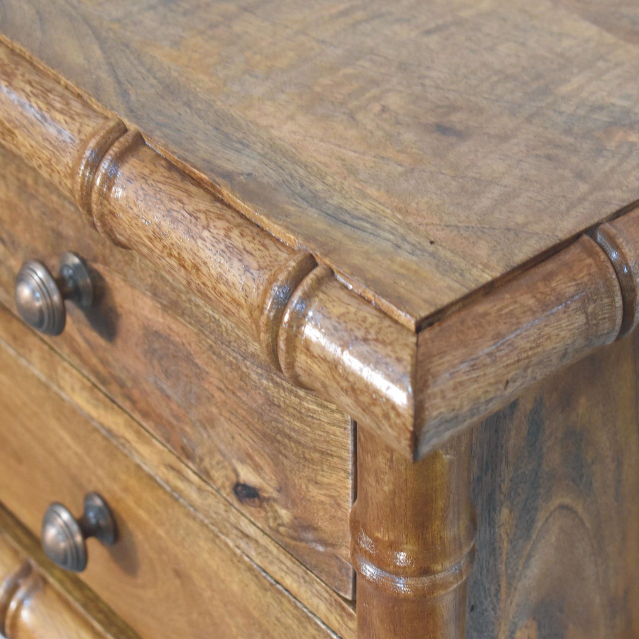Bamboo Bedside in Amber Oak Finish
