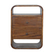 Chestnut Curve 2 Drawer Bedside