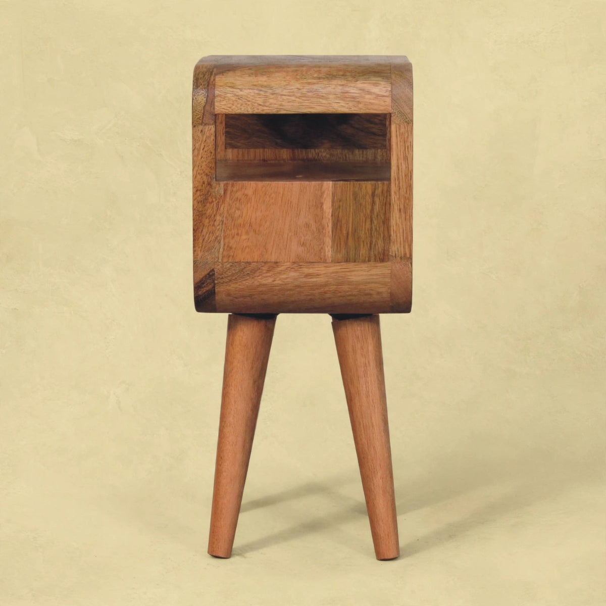 Extra Mini Oakish Curve Open Slot Bedside