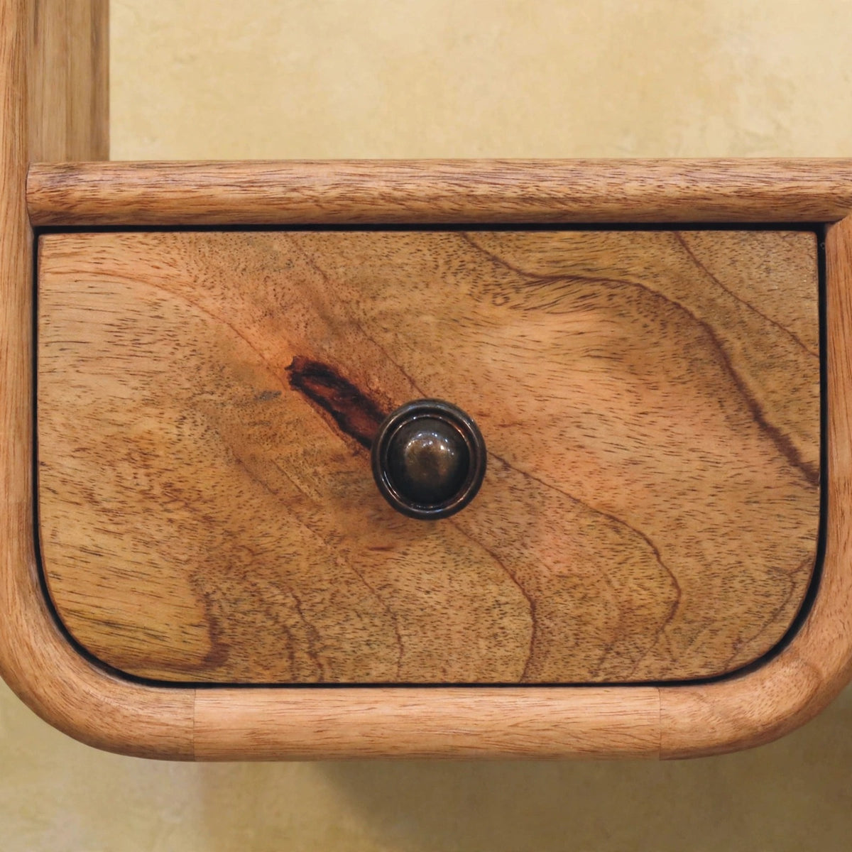 Extra Mini Oakish Curve Open Slot Bedside