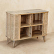 Larissa open cabinet with Nordic-style legs in a home interior